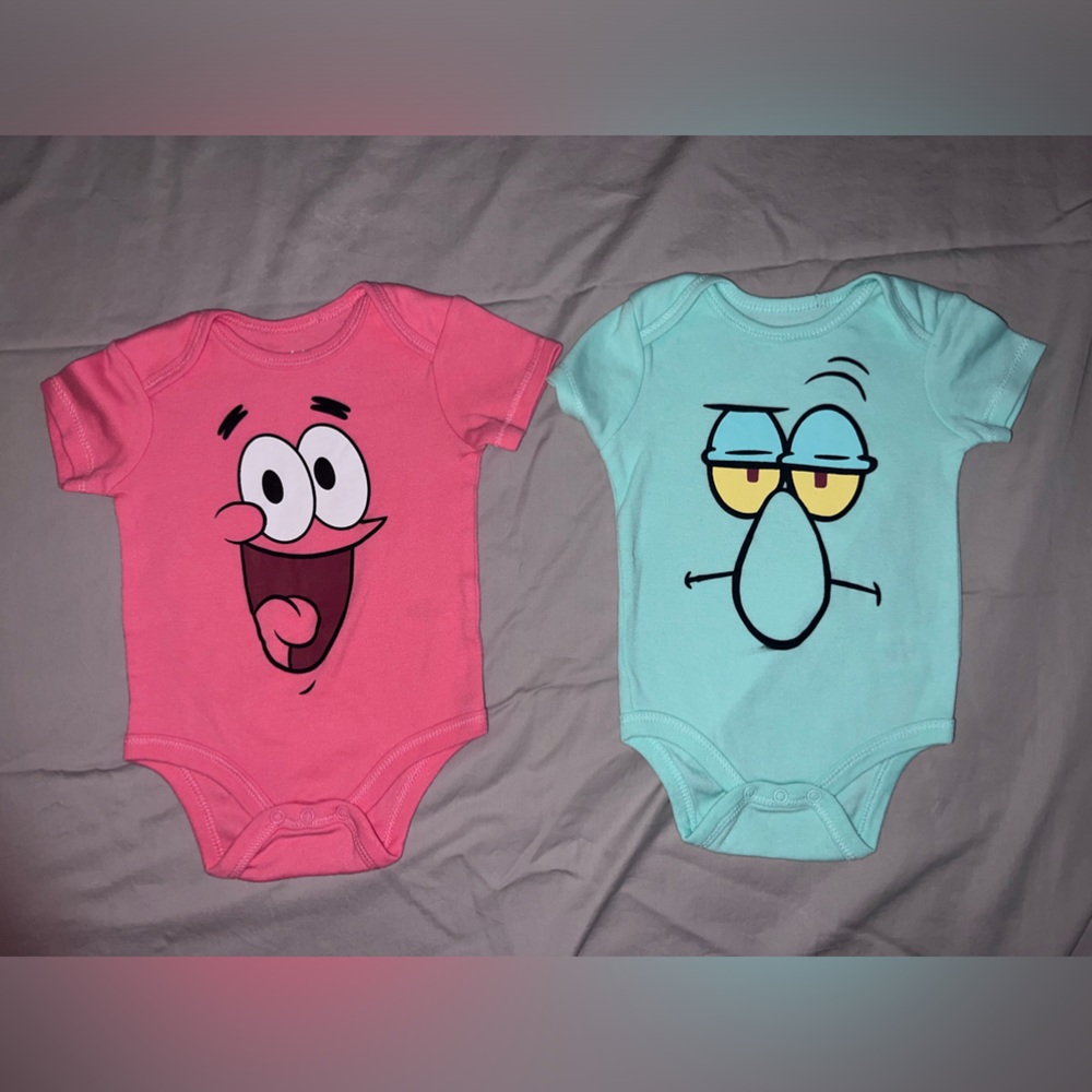SpongeBob Themed Onesie _ Patrick and Squidward Size 3-6 M